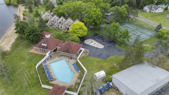 W5204 N Osprey Dr, New Lisbon, WI 53950 - aerial perspective of suburban area with a pool area