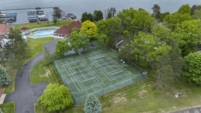 W5204 N Osprey Dr, New Lisbon, WI 53950 - bird's eye view of a large body of water and a pool area