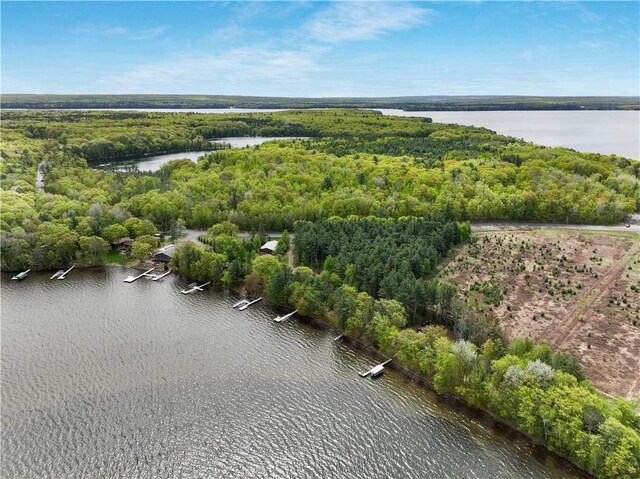 14856W Valhalla Dr, Hayward, WI 54843 - bird's eye view of a nearby body of water and a heavily wooded area