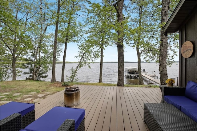 14856W Valhalla Dr, Hayward, WI 54843 - wooden terrace with a water view