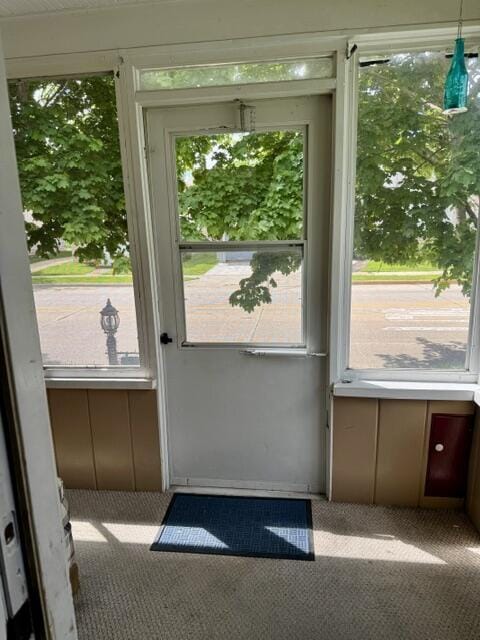 219 E 9th St, Fond Du Lac, WI 54935 - entryway featuring carpet floors
