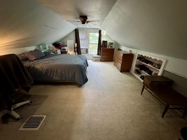 219 E 9th St, Fond Du Lac, WI 54935 - carpeted bedroom featuring vaulted ceiling and ceiling fan