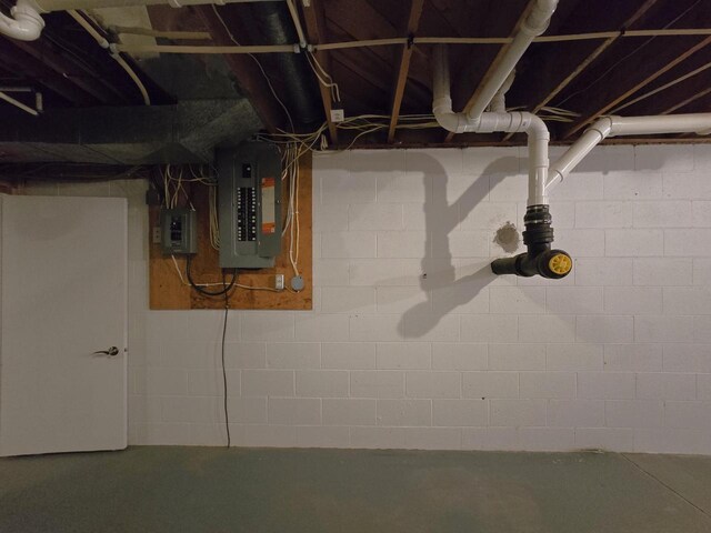 4211 State Highway 173, Nekoosa, WI 54457 - unfinished below grade area with electric panel