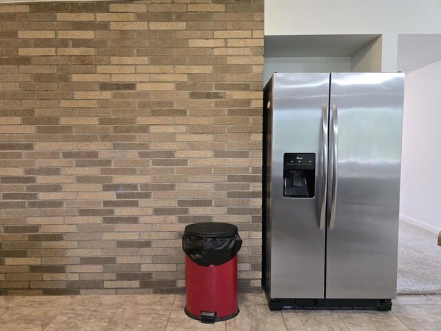 4211 State Highway 173, Nekoosa, WI 54457 - kitchen view of stainless steel refrigerator with ice dispenser