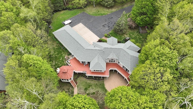 W11078 S Shore Rd, Deerbrook, WI 54425 - aerial view of property and surrounding area