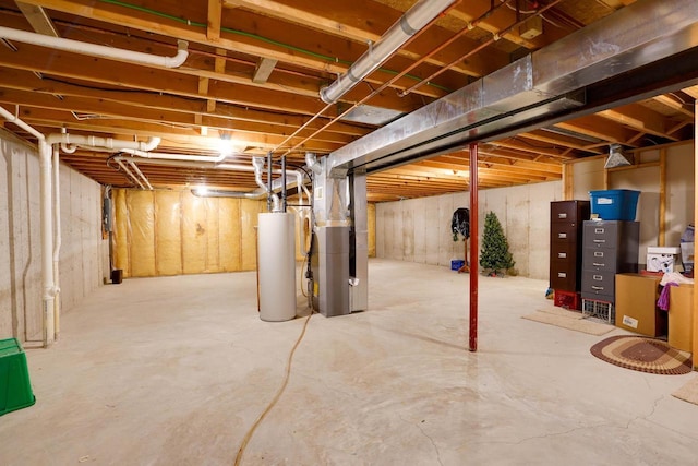 741 Kensington Sq, Stoughton, WI 53589 - unfinished basement with gas water heater