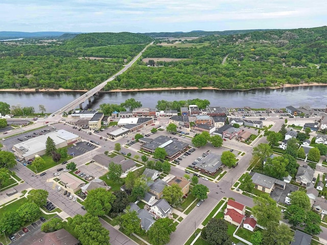 350 Washington St, Prairie Du Sac, WI 53578 - bird's eye view of a large body of water, a forest, and a notable bridge