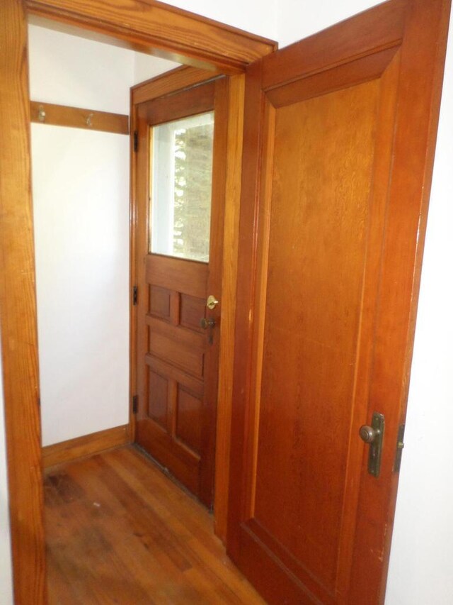 1909 91st St, Pleasant Prairie, WI 53158 - doorway to outside with wood finished floors