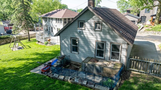 4512 Larson St, Mcfarland, WI 53558 - back of property with a chimney