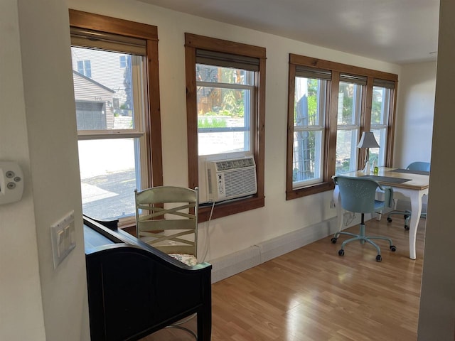 4512 Larson St, Mcfarland, WI 53558 - office space with cooling unit and wood finished floors