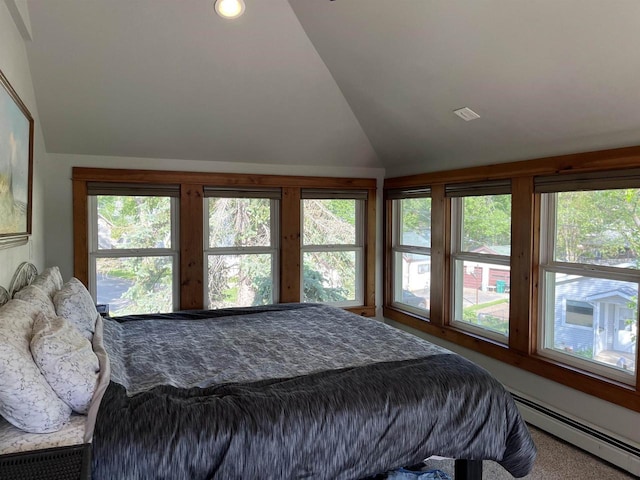 4512 Larson St, Mcfarland, WI 53558 - bedroom with lofted ceiling and baseboard heating
