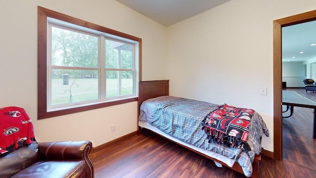 W10559 Hickory Point Rd, Beaver Dam, WI 53916 - bedroom with multiple windows, wood finished floors, and baseboards