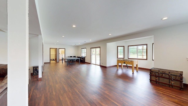 W10559 Hickory Point Rd, Beaver Dam, WI 53916 - interior space featuring wood finished floors, recessed lighting, and baseboards