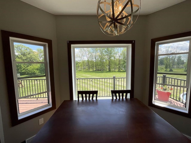 W10559 Hickory Point Rd, Beaver Dam, WI 53916 - dining area with a chandelier