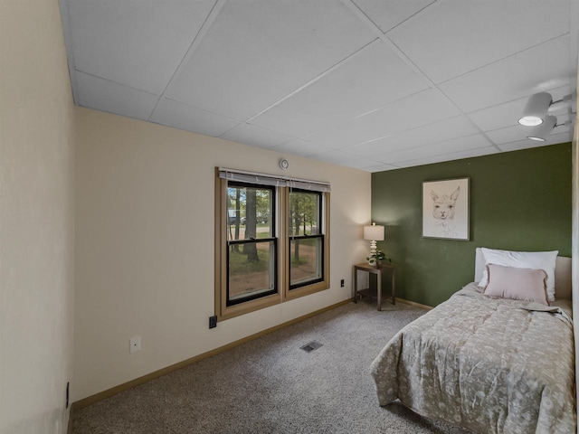 13511 59th St S, Wisconsin Rapids, WI 54494 - carpeted bedroom with a drop ceiling and baseboards