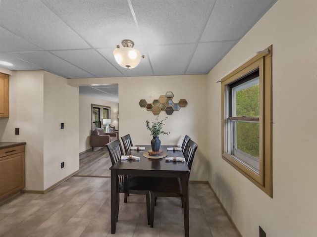 13511 59th St S, Wisconsin Rapids, WI 54494 - dining space with a drop ceiling and baseboards