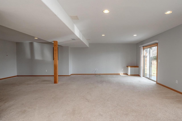 217 Steeple Ct, Johnson Creek, WI 53038 - unfurnished room featuring light carpet, baseboards, and recessed lighting