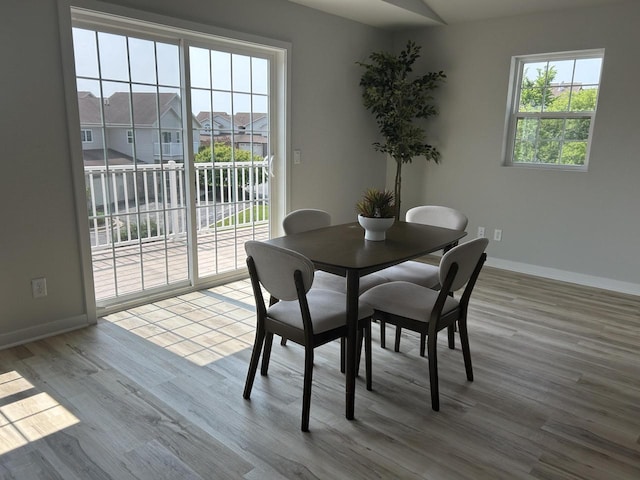 W141N9978 Seven Pines Way Unit 204, Germantown, WI 53022 - dining area featuring baseboards and wood finished floors