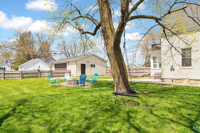 2127 Tower Ave, Superior, WI 54880 - view of yard with a fire pit and a patio