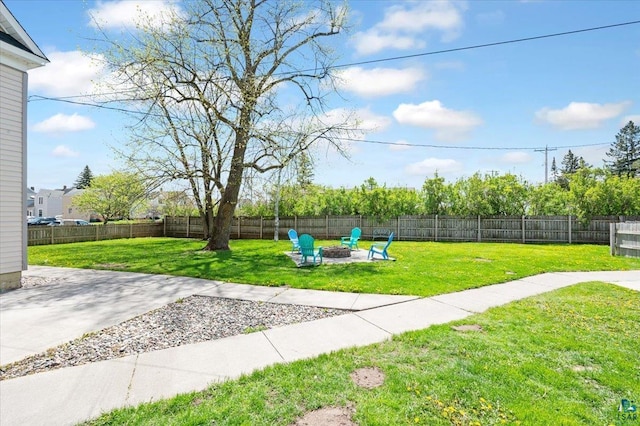 2127 Tower Ave, Superior, WI 54880 - view of yard featuring an outdoor fire pit and a patio area