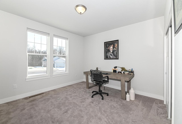 704 River Ridge Drive, Waterford, WI 53185 - home office featuring carpet flooring and baseboards