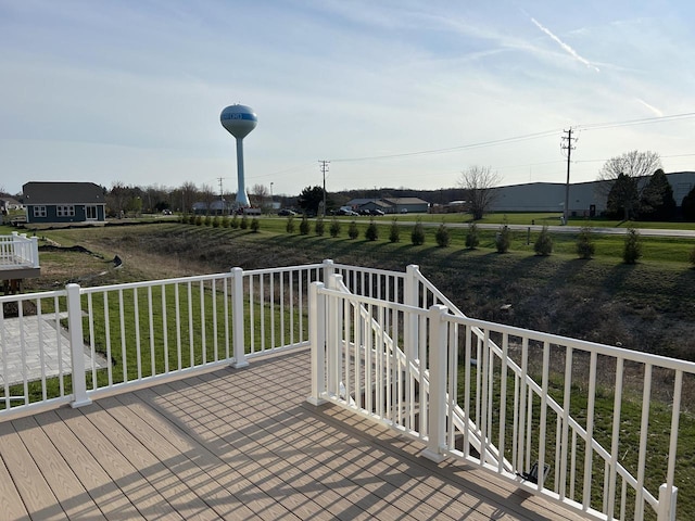 704 River Ridge Drive, Waterford, WI 53185 - deck featuring a yard