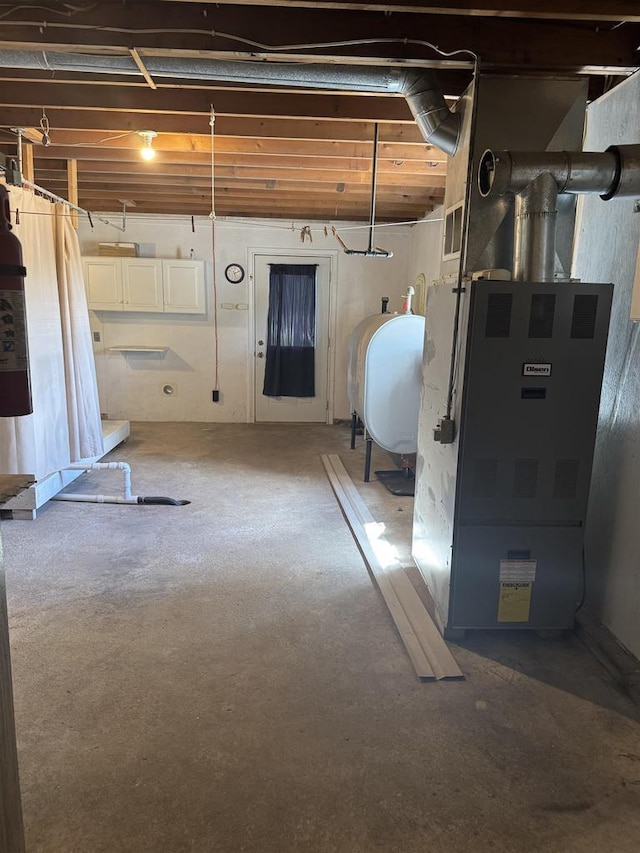 7280 Closing Dam Rd, Cassville, WI 53806 - basement with oil tank