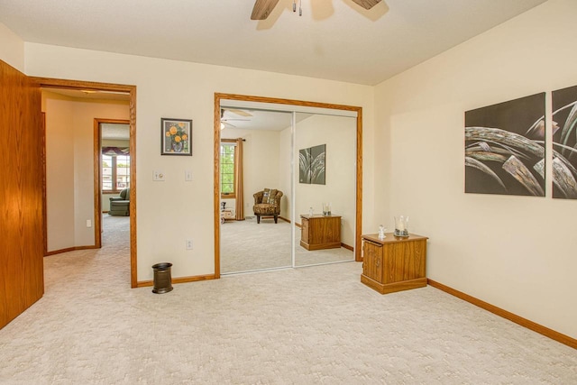 800 Ridge Ave, Platteville, WI 53818 - carpeted empty room with a ceiling fan and baseboards