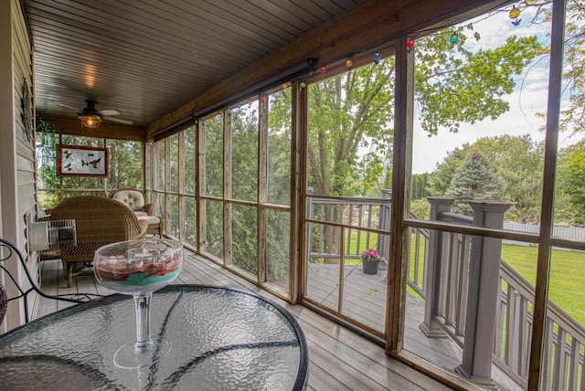 800 Ridge Ave, Platteville, WI 53818 - sunroom / solarium with ceiling fan and healthy amount of natural light