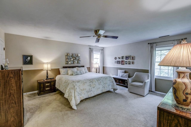 4034 Chicory Rd, Mount Pleasant, WI 53403 - carpeted bedroom with ceiling fan and baseboards