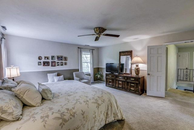 4034 Chicory Rd, Mount Pleasant, WI 53403 - carpeted bedroom with ceiling fan