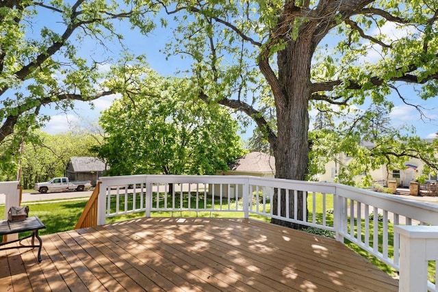 202 Lake St, Mount Horeb, WI 53572 - view of wooden terrace
