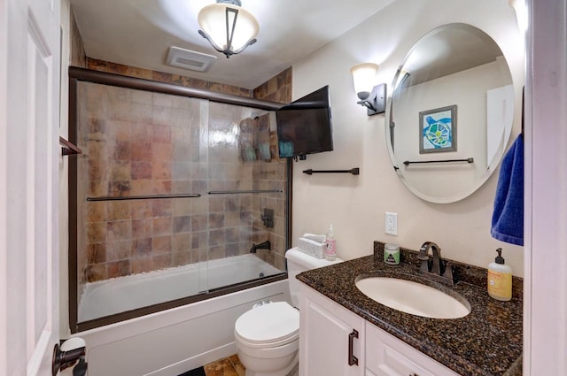 1621 W Crystal Dr, Edgerton, WI 53534 - bathroom with vanity and shower / bath combination with glass door