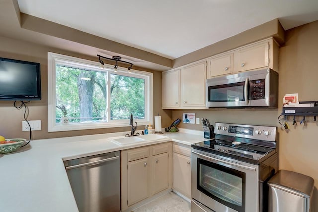 1621 W Crystal Dr, Edgerton, WI 53534 - kitchen with stainless steel appliances and light countertops