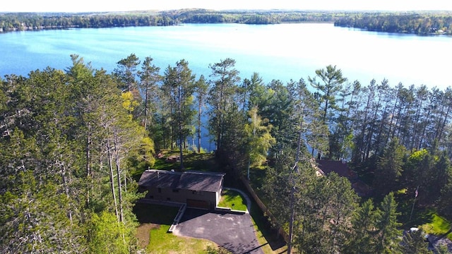 N11893 Pratt Rd, Elcho, WI 54428 - bird's eye view of a large body of water and a forest