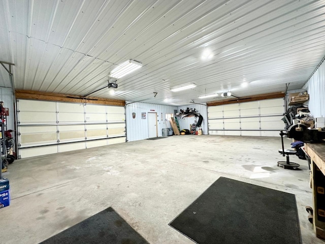 N11893 Pratt Rd, Elcho, WI 54428 - garage featuring a garage door opener