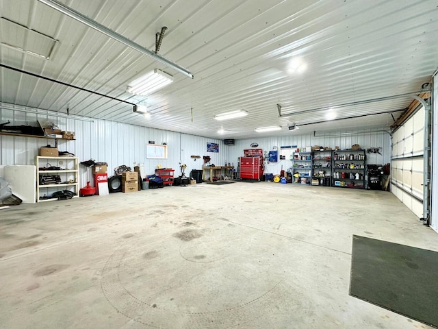 N11893 Pratt Rd, Elcho, WI 54428 - garage featuring a garage door opener