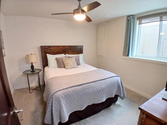 1890 Red Fox Ln, Kaukauna, WI 54130 - bedroom with baseboards, carpet, and a ceiling fan