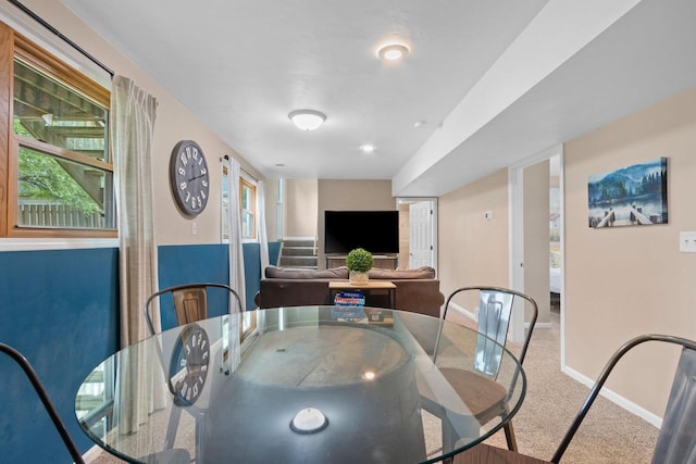 1254 Thorndale St, Green Bay, WI 54304 - carpeted dining area featuring baseboards
