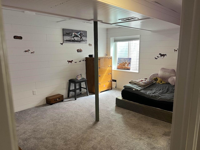 S9085 Meadowdale Rd, Prairie Du Sac, WI 53578 - carpeted bedroom with wood walls