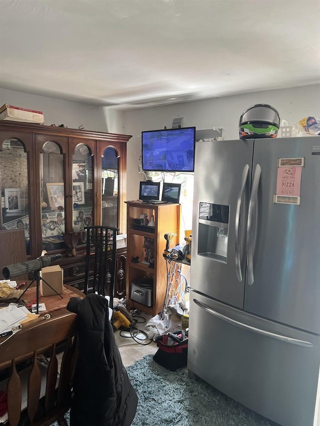 115 High St, Waupaca, WI 54981 - kitchen with stainless steel fridge