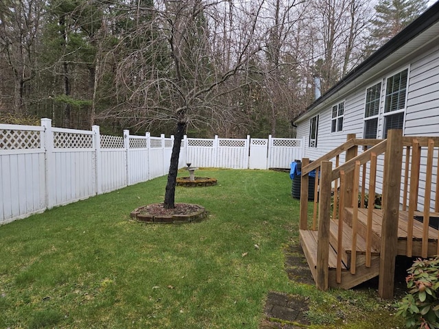 7098 Fire Tower Rd, Rhinelander, WI 54501 - view of yard with a deck