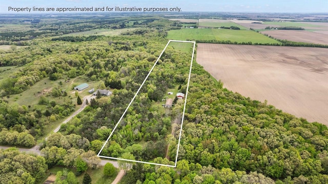 8401 4th Ave, Almond, WI 54909 - view of rural area featuring property parcel outlined and a forest