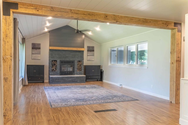 1230 Hiawatha Dr, Beaver Dam, WI 53916 - unfurnished living room with wood finished floors, baseboards, and a ceiling fan