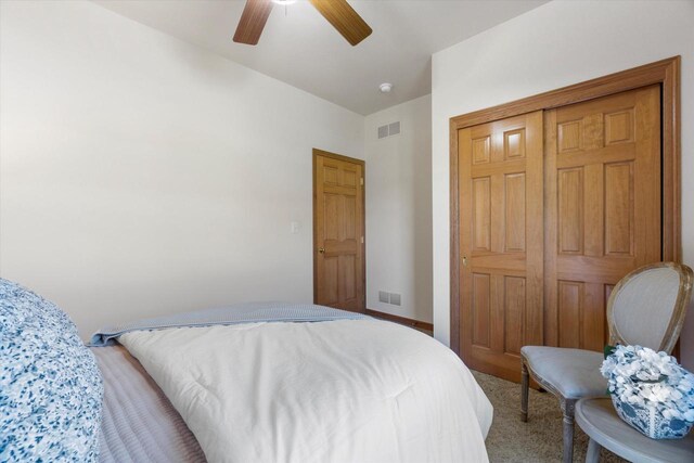 1758 Raintree Ln Unit 45, Mount Pleasant, WI 53406 - carpeted bedroom featuring a ceiling fan