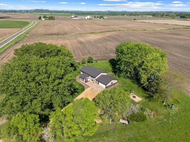 E7065 E County Road B, Colfax, WI 54730 - aerial view of property and surrounding area featuring rural landscape and large plots for crops