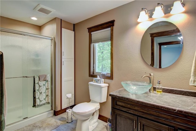 4708 Abbey Rd, Eau Claire, WI 54701 - full bath featuring vanity, a shower stall, and toilet
