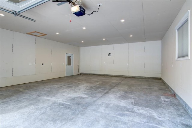 4708 Abbey Rd, Eau Claire, WI 54701 - garage with a garage door opener and recessed lighting