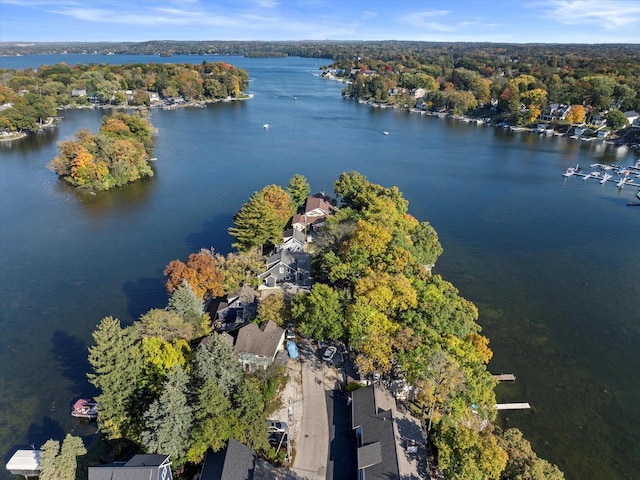N53W34956 Rd B, Okauchee, WI 53069 - aerial view of property and surrounding area featuring a large body of water