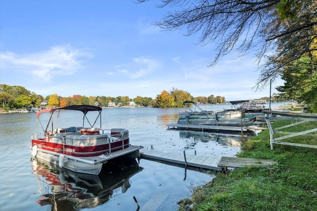 N53W34956 Rd B, Okauchee, WI 53069 - dock area featuring a water view